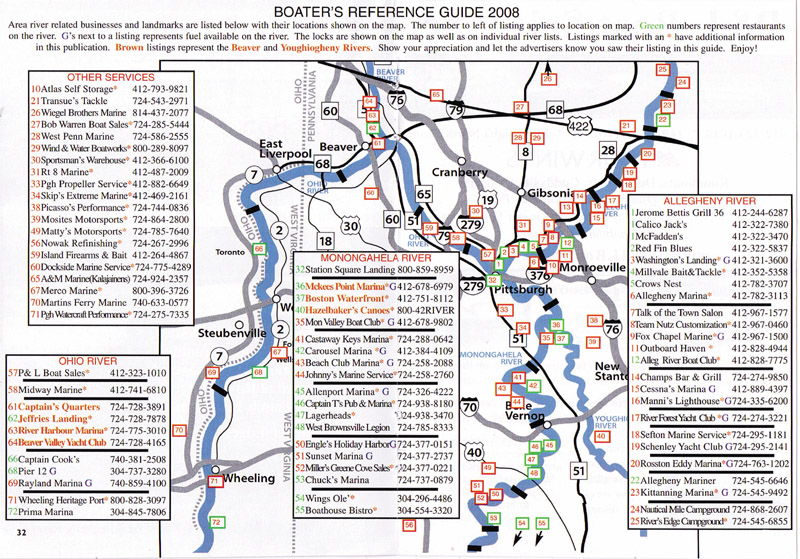 Pittsburgh River Map